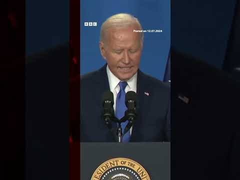 President Joe Biden called Kamala Harris ‘Vice President Trump’ at a Nato press conference. #Shorts