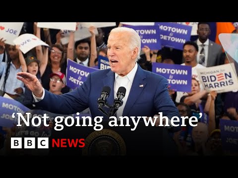 US President Joe Biden tells Detroit rally he plans to run for re-election in November | BBC News