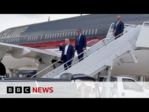 Donald Trump arrives for Republican National Convention days after assassination attempt | BBC News