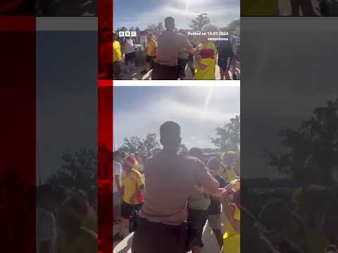 Fans climbed into ventilation shafts to get into the Copa America final. #BBCNews #Miami