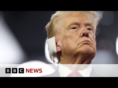 Donald Trump makes first appearance since assassination attempt | BBC News