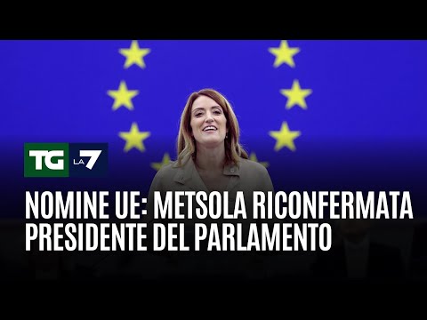 Nomine UE: Metsola riconfermata presidente del parlamento