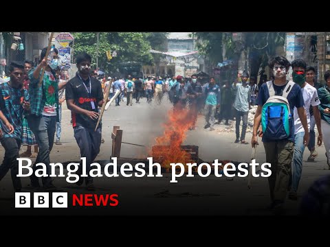 Bangladesh imposes national curfew as protests continue | BBC News