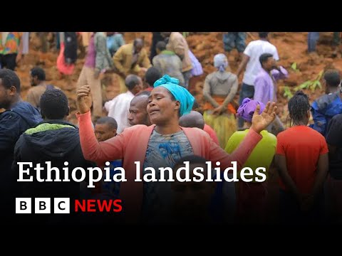 Ethiopia landslides kill more than 200 people as rescuers retrieve bodies | BBC News