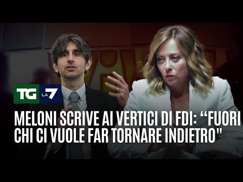 Meloni scrive ai vertici di FDI: “Fuori chi ci vuole far tornare indietro”