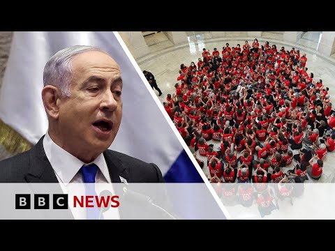 Israel’s Benjamin Netanyahu faces ‘day of rage’ in Washington, protesters say | BBC News