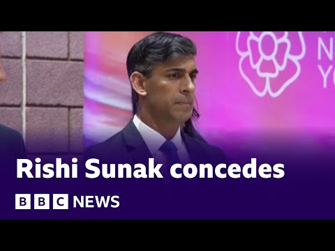 UK general election: Prime Minister Rishi Sunak concedes defeat and says Labour has won | BBC News