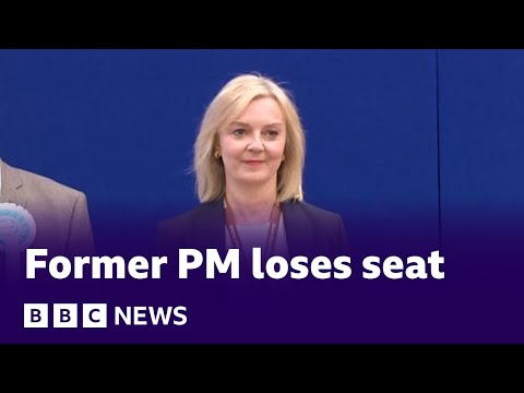 Moment former PM Liz Truss loses seat in UK general election | BBC News