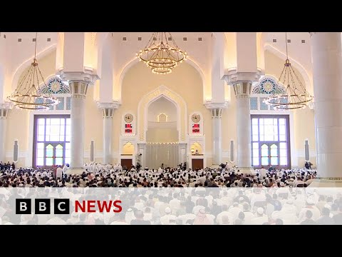 Mourners gather as Hamas leader Ismail Haniyeh is buried in Doha, Qatar | BBC News