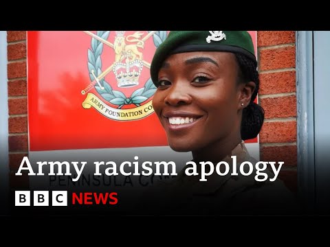 British Army issue racism apology to black ‘poster girl’ soldier | BBC News