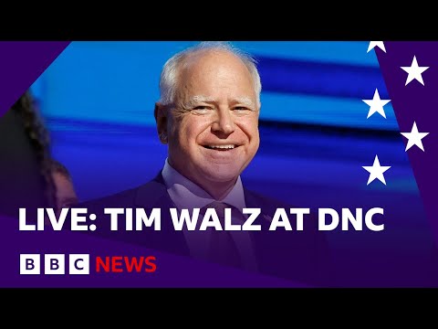 LIVE: Tim Walz and Nancy Pelosi to deliver DNC speeches – BBC News