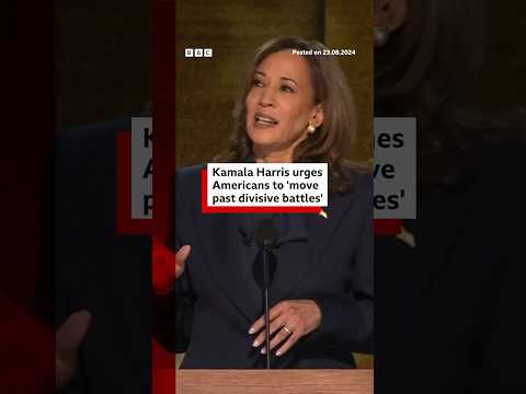 Kamala Harris accepted the Democratic nomination for president at the DNC. #USElection #BBCNews