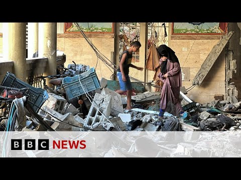 Dozens reported killed in Israeli strike on Gaza school building | BBC News