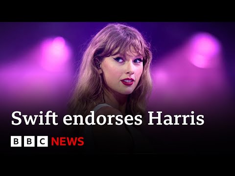 Taylor Swift endorses Kamala Harris for US president | BBC News