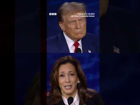 Kamala Harris digs at Donald Trump over ‘bored’ fans leaving his rallies. #USElection #BBCNews