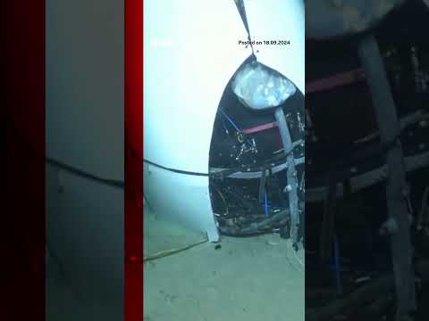 Footage shows wrecked Titan sub tail cone lying on sea floor. #TitanSub #Titanic #BBCNews