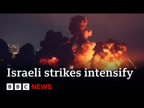 Israeli air strikes on Lebanon intensify | BBC News