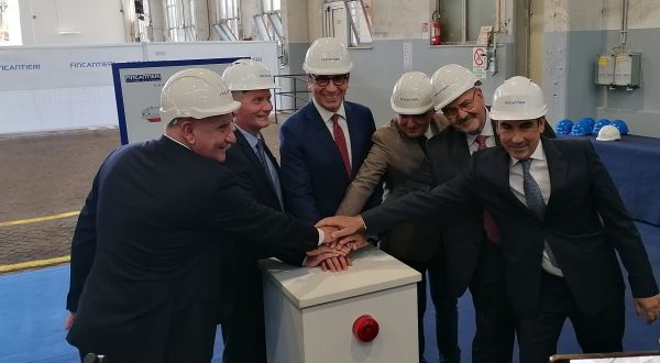 Fincantieri, a Palermo taglio della lamiera per il traghetto Ro-Pax