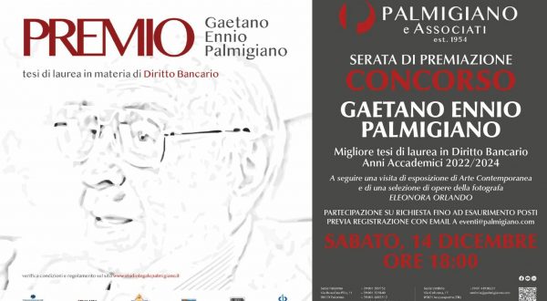 Concorso “Gaetano Ennio Palmigiano”, consegna del premio e una mostra a Palermo