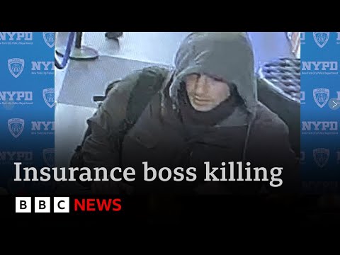 New York police issue new photos in hunt for killer of insurance boss | BBC News