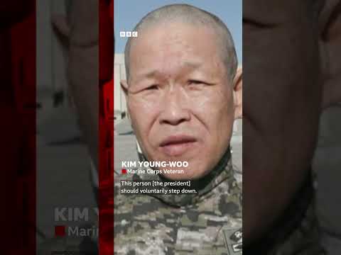 South Korean couple shave their heads in protest. #SouthKorea #BBCNews